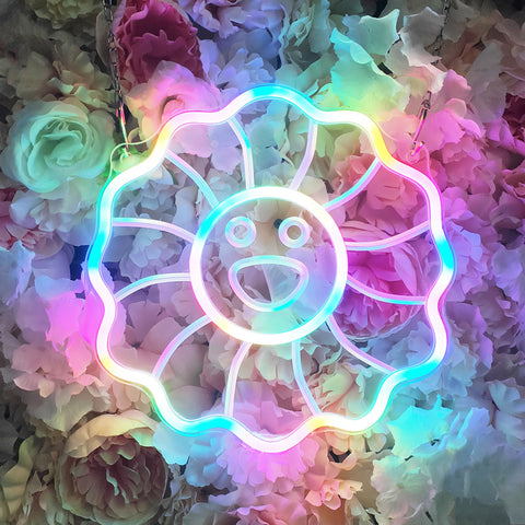 Colorful sun flower Neon Sign